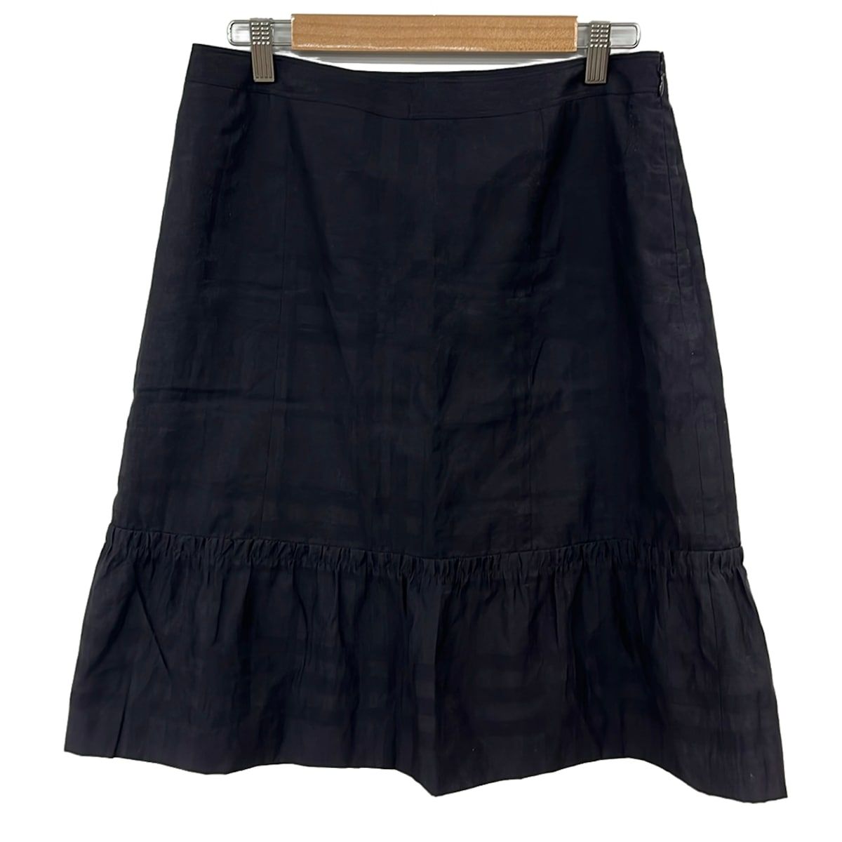 Burberry LONDON(バーバリーロンドン) スカート サイズ44 XL レディース美品 - 黒 チェック柄