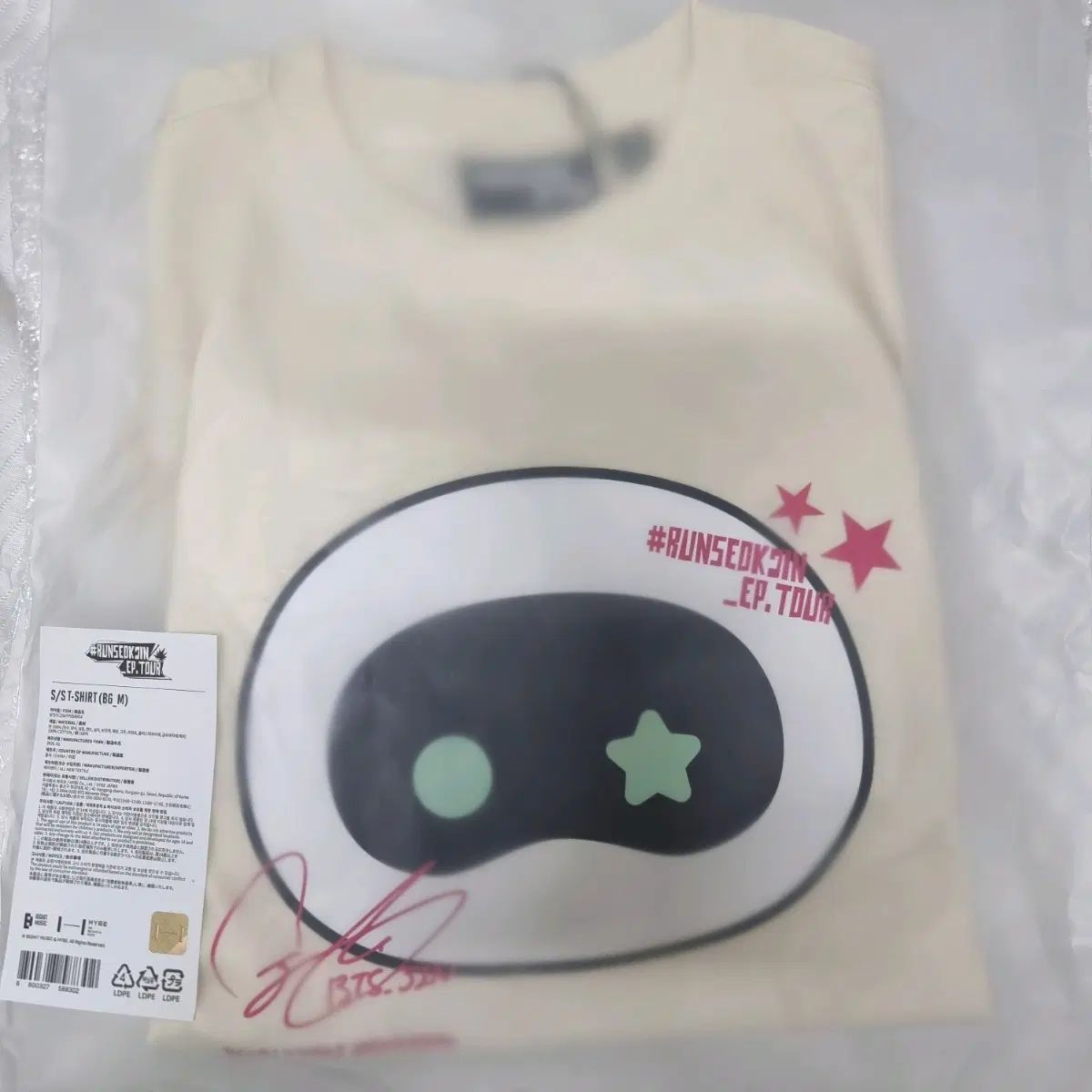 BTSジン ジン(JIN・ソクジン) RUN ウット Tシャツ runseokjin