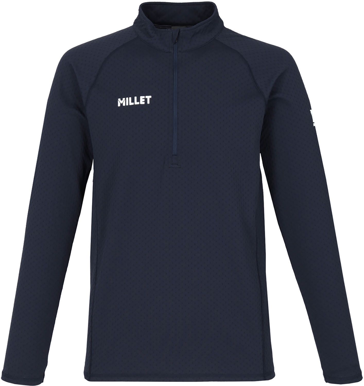 ミレー MILLET アウトドア ハイドロドライ ジップ HYDRODRY ZIP メンズ トップス ラグラン袖 防寒 保温 吸水速乾性 デオドラントテープ 登山 トレッキング ハイキング レジャー MIV03279 N6548 SHADOWBLUE