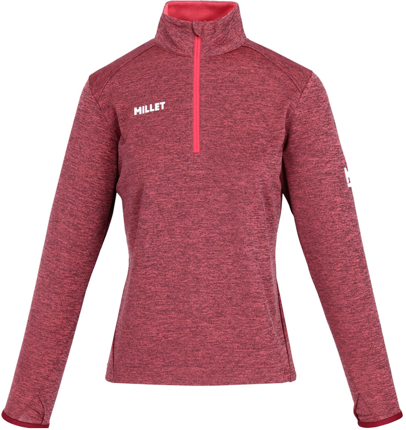 ミレー MILLET アウトドア アイラ II ジップ ロングスリーブ EIRA 2 ZIP LS レディース シャツ 長袖 ハーフジップ トップス 速乾性 登山 ハイキング トレッキング レジャー MIV01989 N4090 HOLLYBERRY
