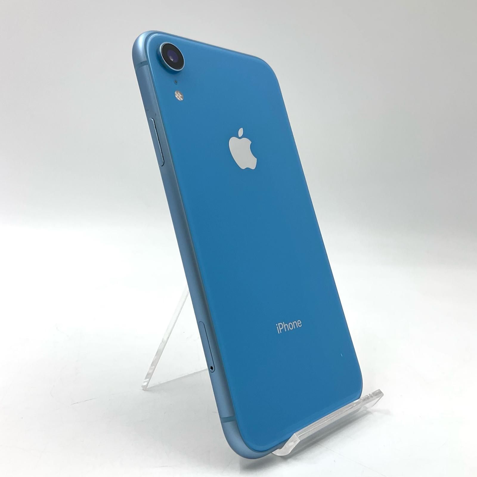 【全額返金保証】【最速発送】 iPhone Xr 64GB ブルー docomo 白ロム 動作確認済 78% 8,982円
