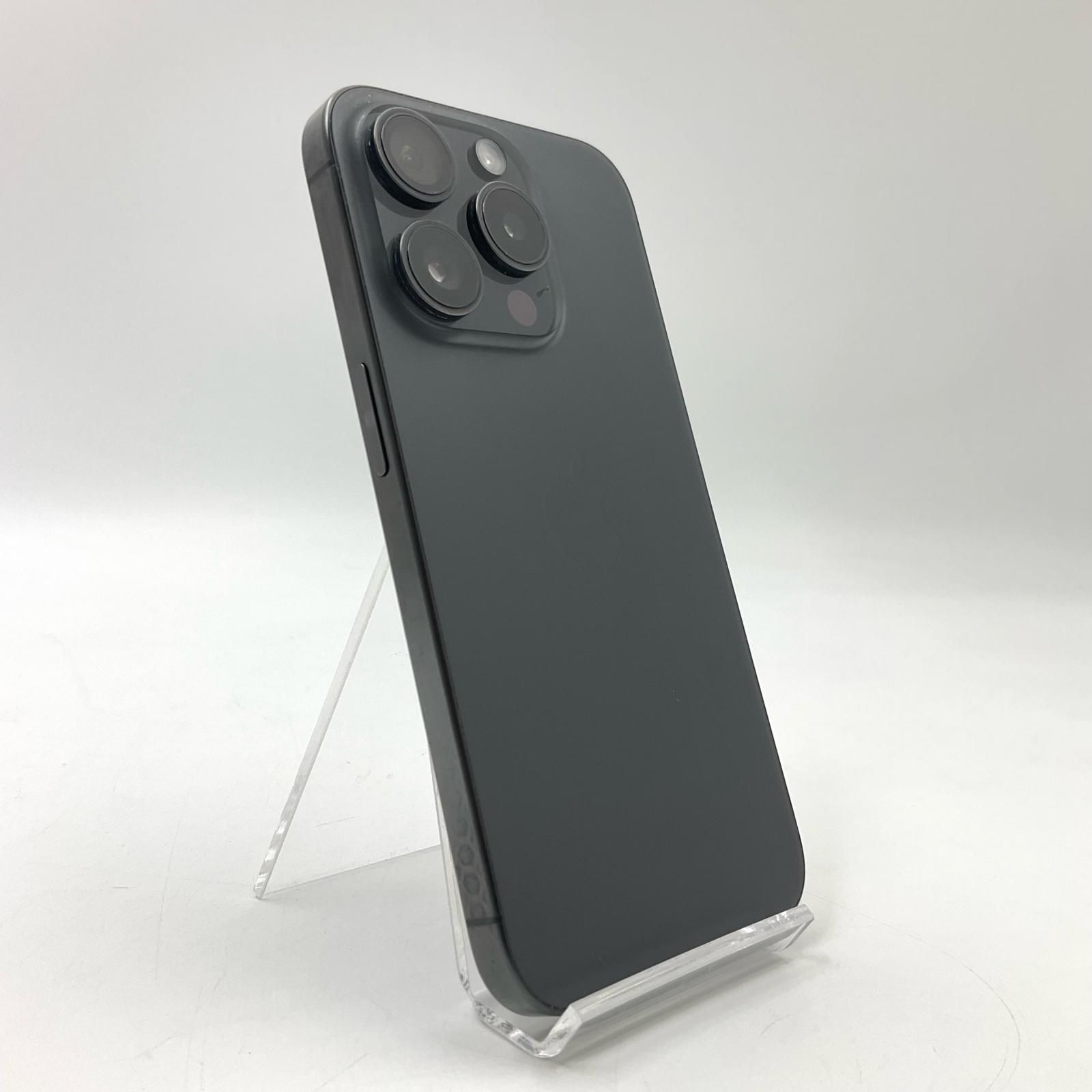 【全額返金保証】【最速発送】 iPhone 15 Pro 256GB ブラックチタニウム SIMフリー 白ロム 動作確認済 86%