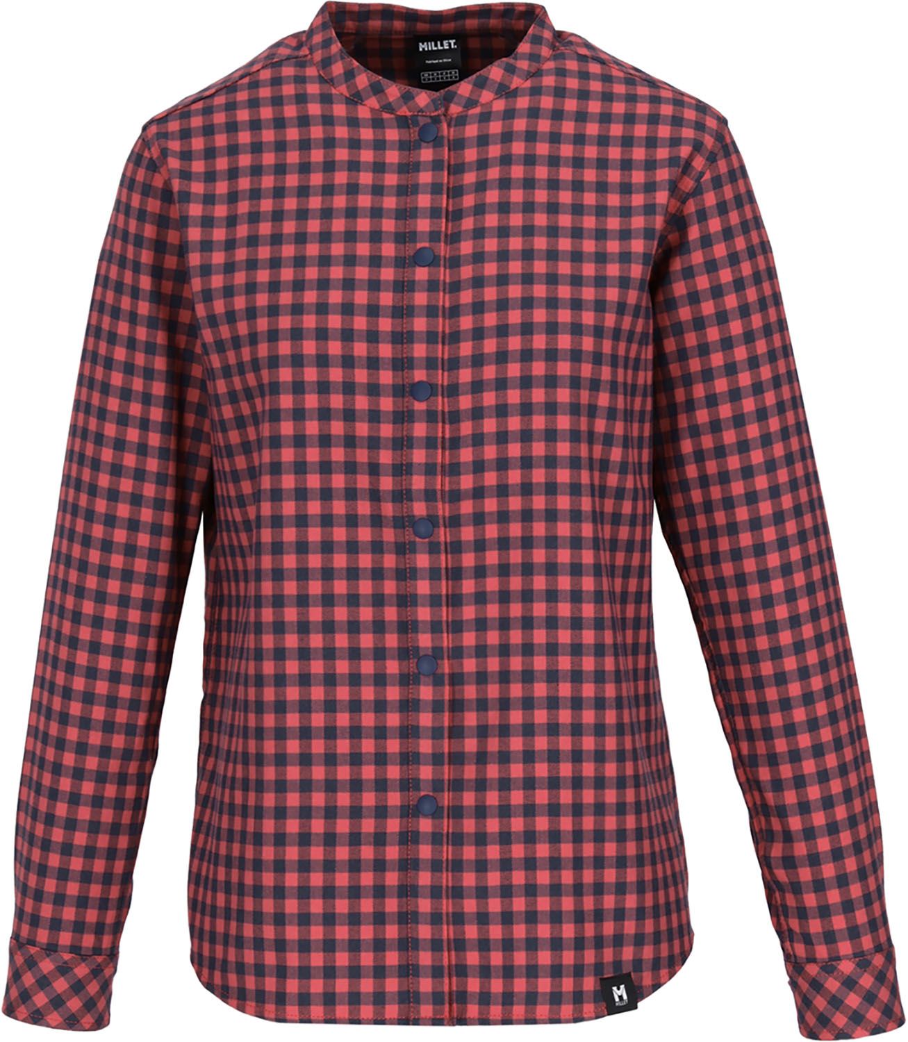 ミレー MILLET アウトドア パラディス ロングスリーブ スタンドシャツ PARADIS STAND SHIRT LS レディース 長袖 フランネル 軽量 保温性 トレッキング レジャー MIV03295 N4090 HOLLYBERRY