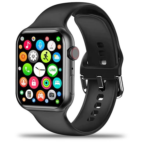 スマートウォッチ LINE返信機能付き WhatsApp返信機能付き 512MB大容量 録音機能付き 音楽保存 ベルト2本付き 保護ケース付 2.11インチ大画面 Bluetooth通話 SOS機能付き 電卓 GPS ChatGPT ミニゲーム 電子書 Ju