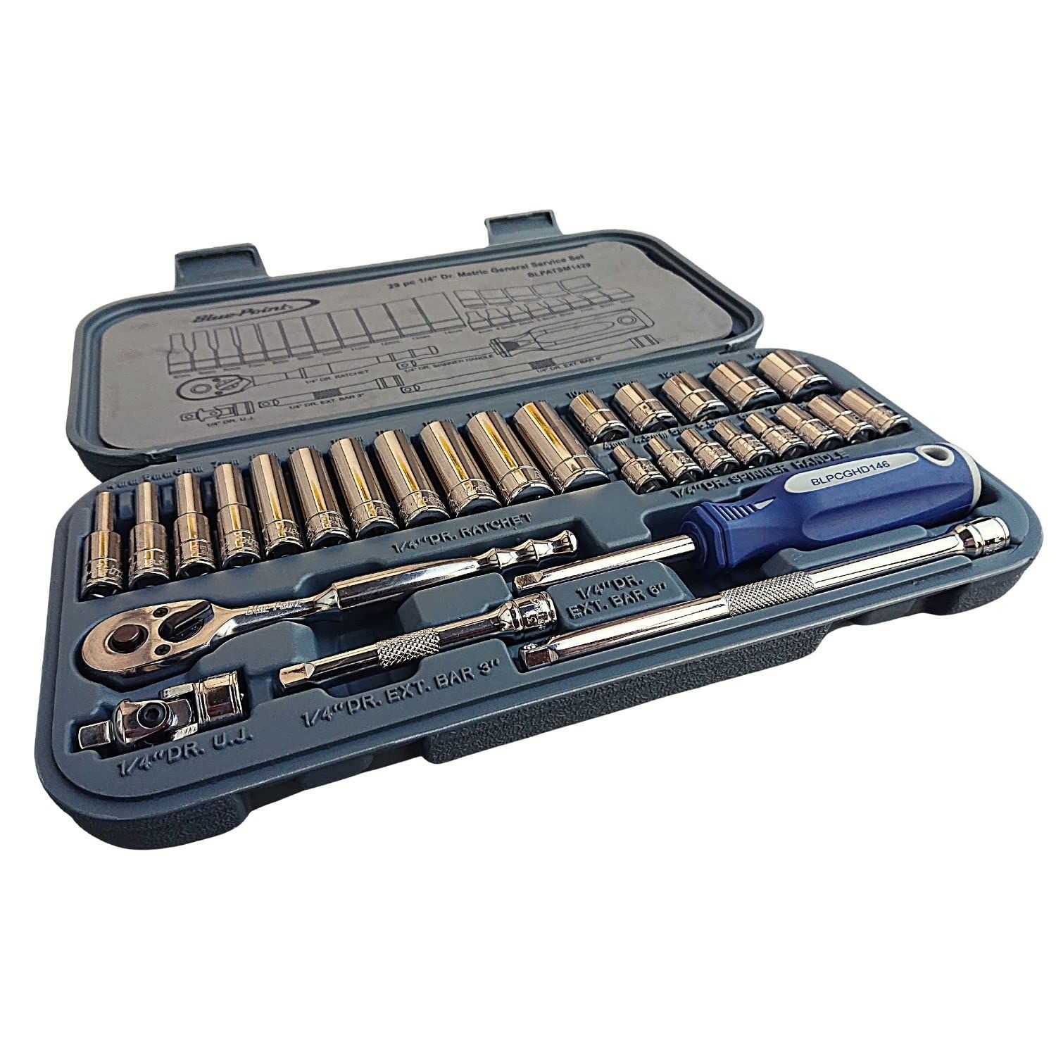 Blue-Point 1/4ラチェットセット/Snap-on スナップオン グループ Flank-Drive 自動車 バイク ロード 自転車 6.3sq/BLPATSM1429 BLPATSM1429
