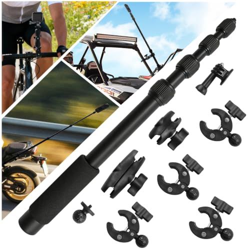 バイク アクション カメラ マウント ロッド オートバイ ウェアラブルカメラ バイク用 カメラ固定用 アルミ製 アクションロッド送料無料 eb6dfae8 8,716円