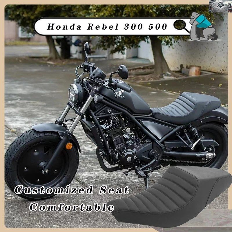 Hondo Rebel CM300 CM500 CMX300 CMX500用カスタムレトロバイクフラット ダブルシートクッションカスタムパーツ 63,580円