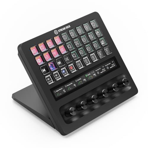 Elgato Stream Deck + XL ? プロフェッショナルシステムおよび制作向けのカスタマイズ可能なコントロールプラットフォーム（マクロキー、多機能ダイヤル、タッチストリップ搭載）? PC／Mac対応 USB-C ec7676e3