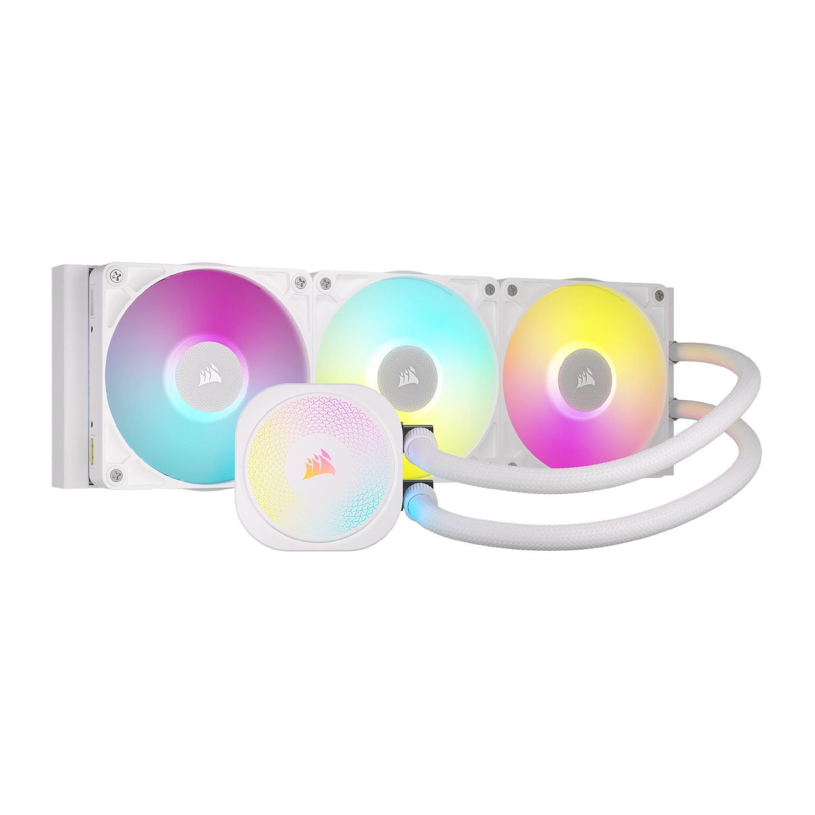 CORSAIR iCUE LINK TITAN 360 RX RGB 水冷式 CPU クーラー – RX120 RGB ファン搭載 – Intel® LGA 1851/1700, AMD® AM5/AM4 対応 – iCU [ホワイト] [360mm AIO]