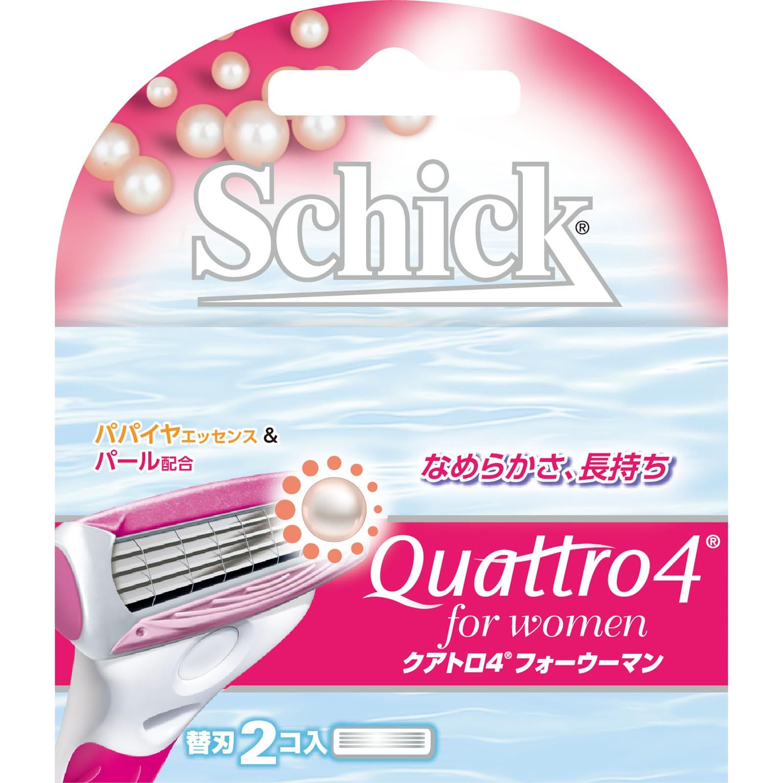 Schick(シック) クアトロ4フォーウーマン 4枚刃 替刃(2コ入) 女性用 カミソリ 0