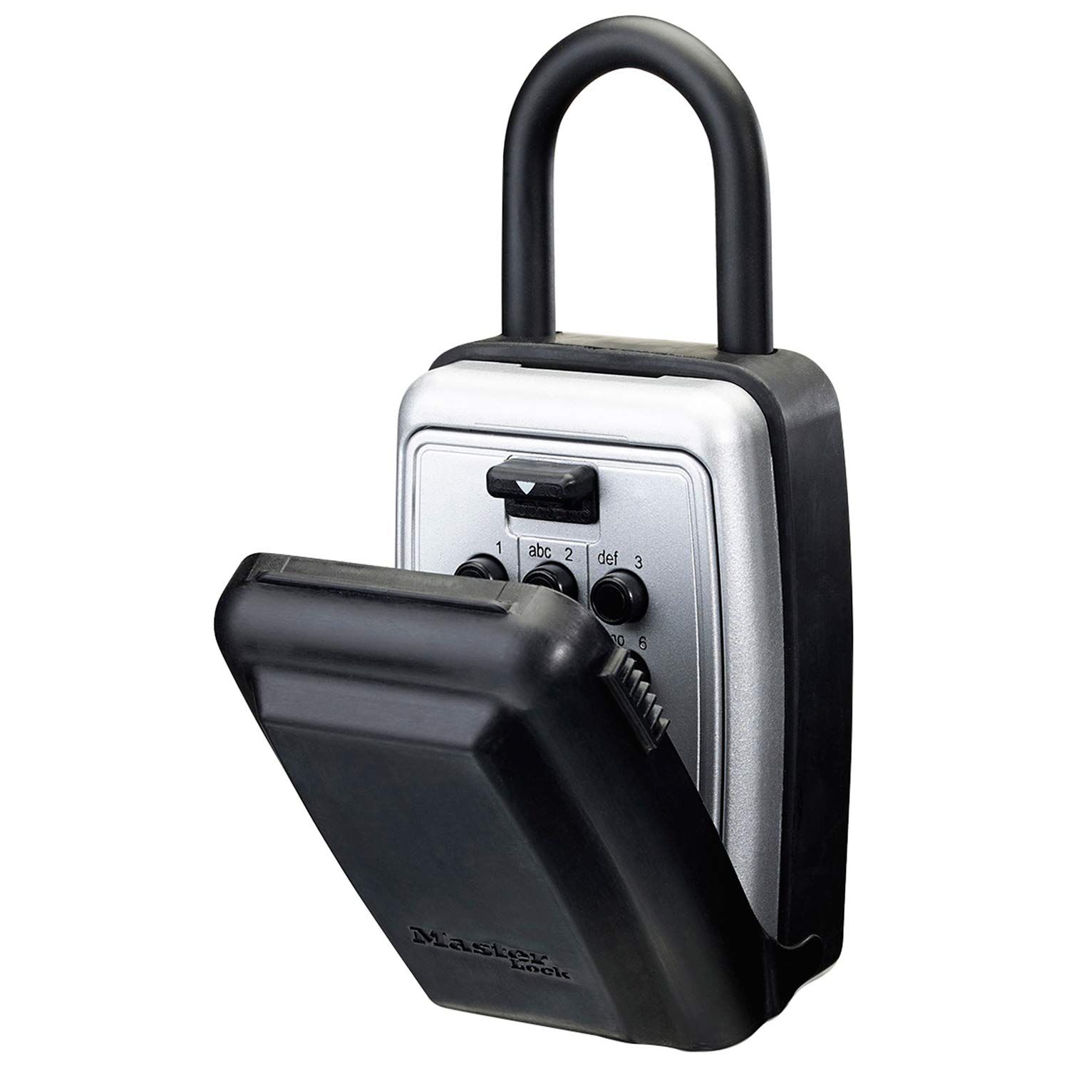 Master Lock (マスターロック) キーボックス 鍵収納 プッシュボタン 暗証番号設定 屋外 カバー付 本体幅79mm 吊高内径47mm 防犯 5422JADym f1621387