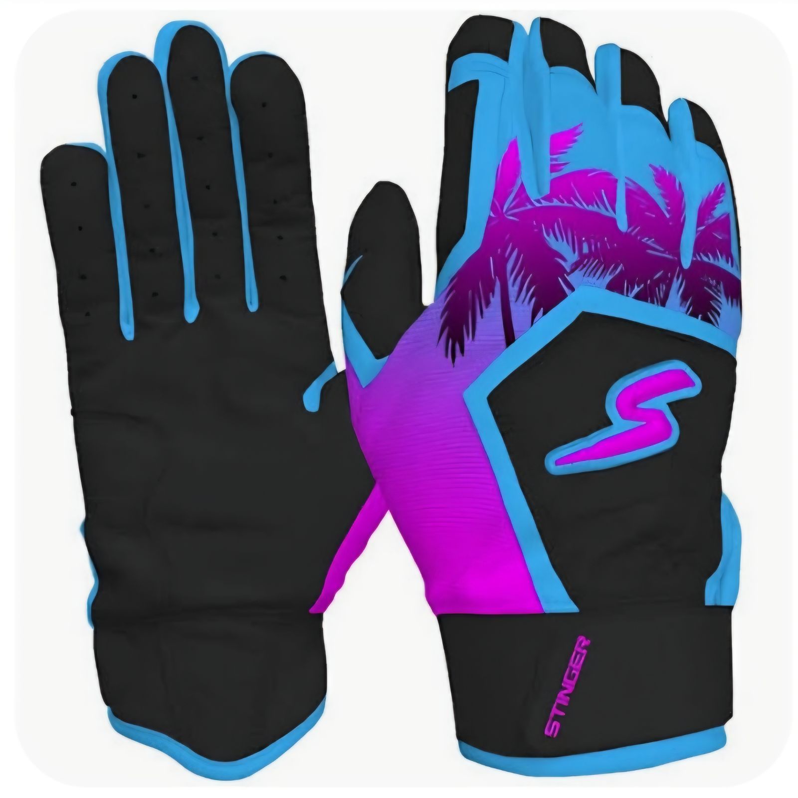 STINGER/スティンガー Sting Squad Batting Gloves - Miami Nights バッティンググローブ 野球 革手袋 打撃用 両手用　ショートカフ 5,600円