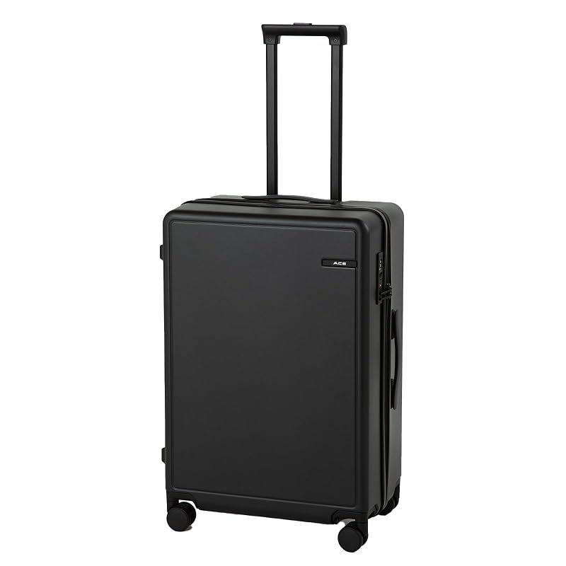 【新品】 [エース] スーツケース ベベル Mサイズ 5-7泊 63L ドリンクホルダー サイドフック 05682 ブラック 0