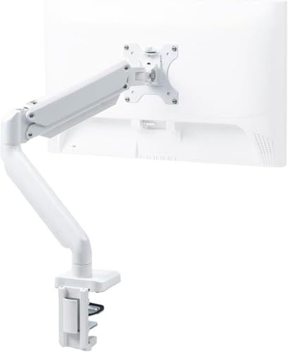 サンワダイレクト モニターアーム 水平垂直3関節 32インチ対応 耐荷重12? ガス圧式 クランプ/グロメット 回転 ホワイト 100-LAC003W | 高さ調整,角度調整,ディスプレイアームym c4fc2e9a