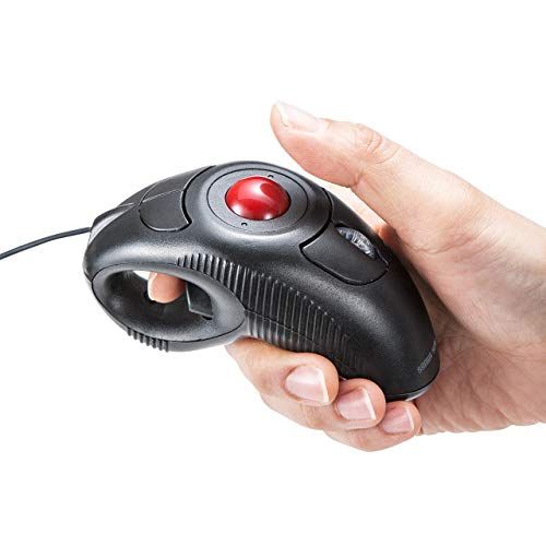 【2個セット】サンワダイレクト ごろ寝マウス 指輪マウス トラックボール 両利き対応 ケーブル1.9m カウント切替 400-MA083★m 4f5ff090