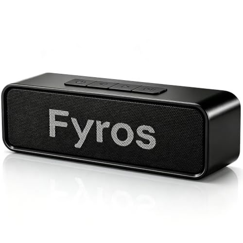【2026新型】Fyros Bluetooth スピーカー ワイヤレススピーカー Bluetooth5.3 重低音強化 Hi-Fi 音質 | ポータブルスピーカー 2台ペアリング TWS 機能 大音量 長時間連続再生 Type-C 充電 小型 04b607e9 6,106円