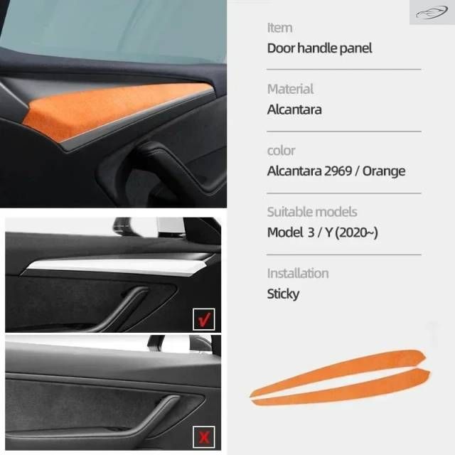 テスラ モデル3 モデルY 2019-2023用 ダッシュボード ドアハンドル パネルカバー 装飾ラップ キャップ プロテクター パッド インナーアクセサリー