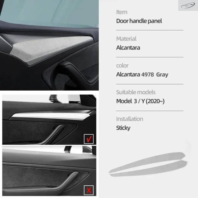 テスラ モデル3 モデルY 2019-2023用 ダッシュボード ドアハンドル パネルカバー 装飾ラップ キャップ プロテクター パッド インナーアクセサリー