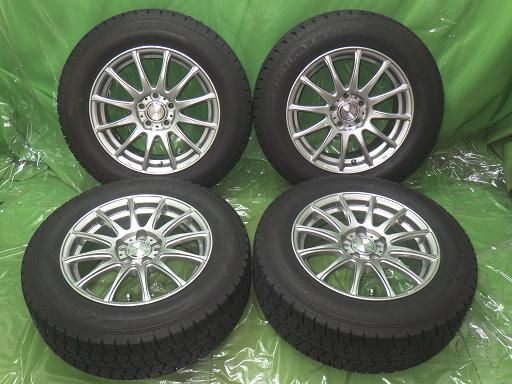 【中古】195/65R15 プリウス wedsラブリオン 15インチ グッドイヤー アイスナビ