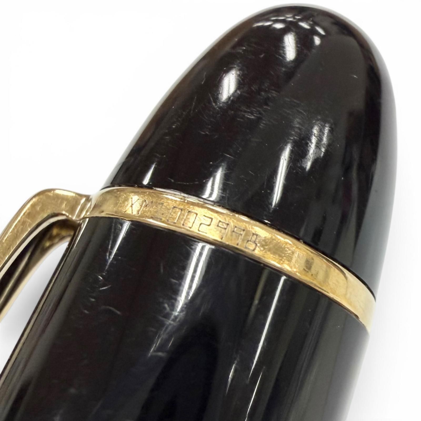 良品▼MONTBLANC モンブラン マイスターシュテュック 149 ペン先18K Fニブ ホワイトスター 万年筆 ブラック ゴールド ドイツ製 メンズ
