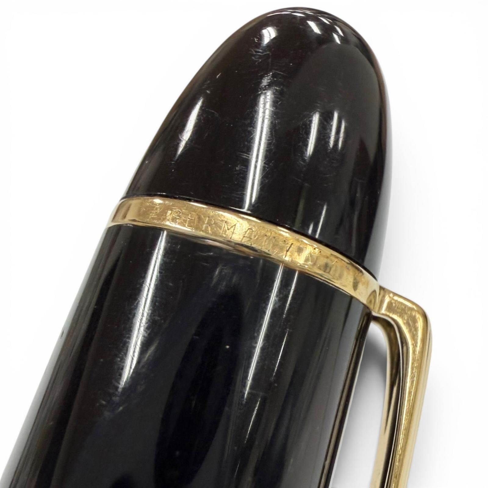 良品▼MONTBLANC モンブラン マイスターシュテュック 149 ペン先18K Fニブ ホワイトスター 万年筆 ブラック ゴールド ドイツ製 メンズ