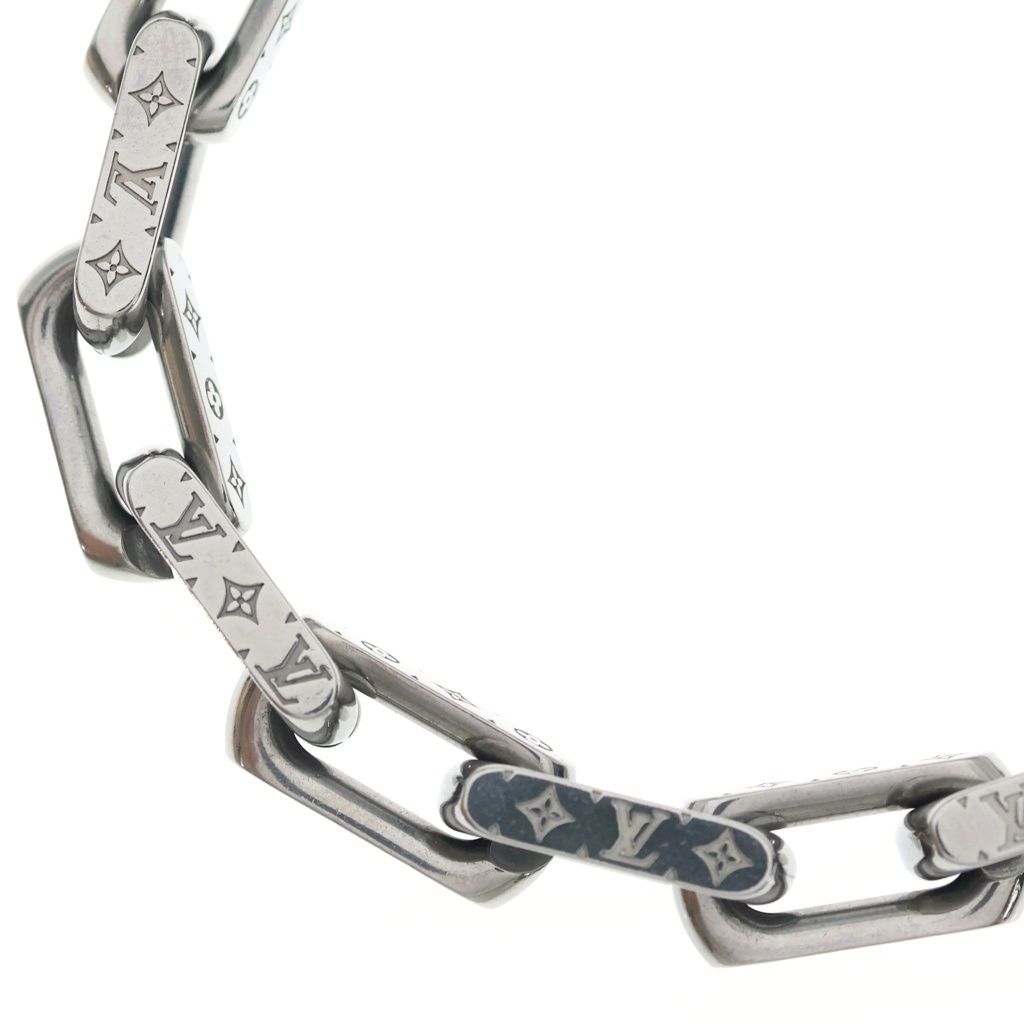 LOUIS VUITTON (ルイヴィトン) モノグラム コリエ チェーンネックレス シルバー M00307