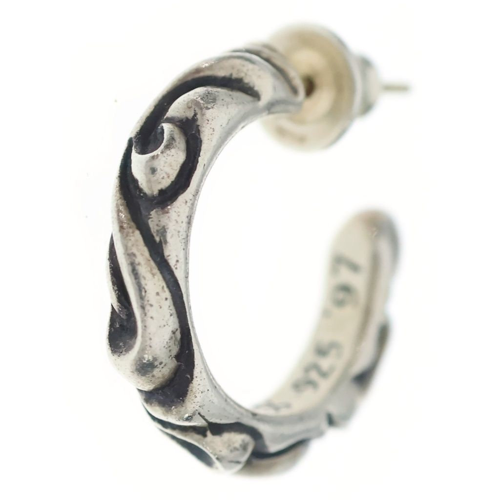 CHROME HEARTS (クロムハーツ) HOOP SCROOL スクロール フープピアス シルバー BCA102 63,525円