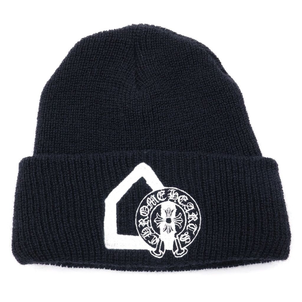 CHROME HEARTS (クロムハーツ) ×ドーバーストリートマーケット ビーニー ニット帽 ブラック #OS