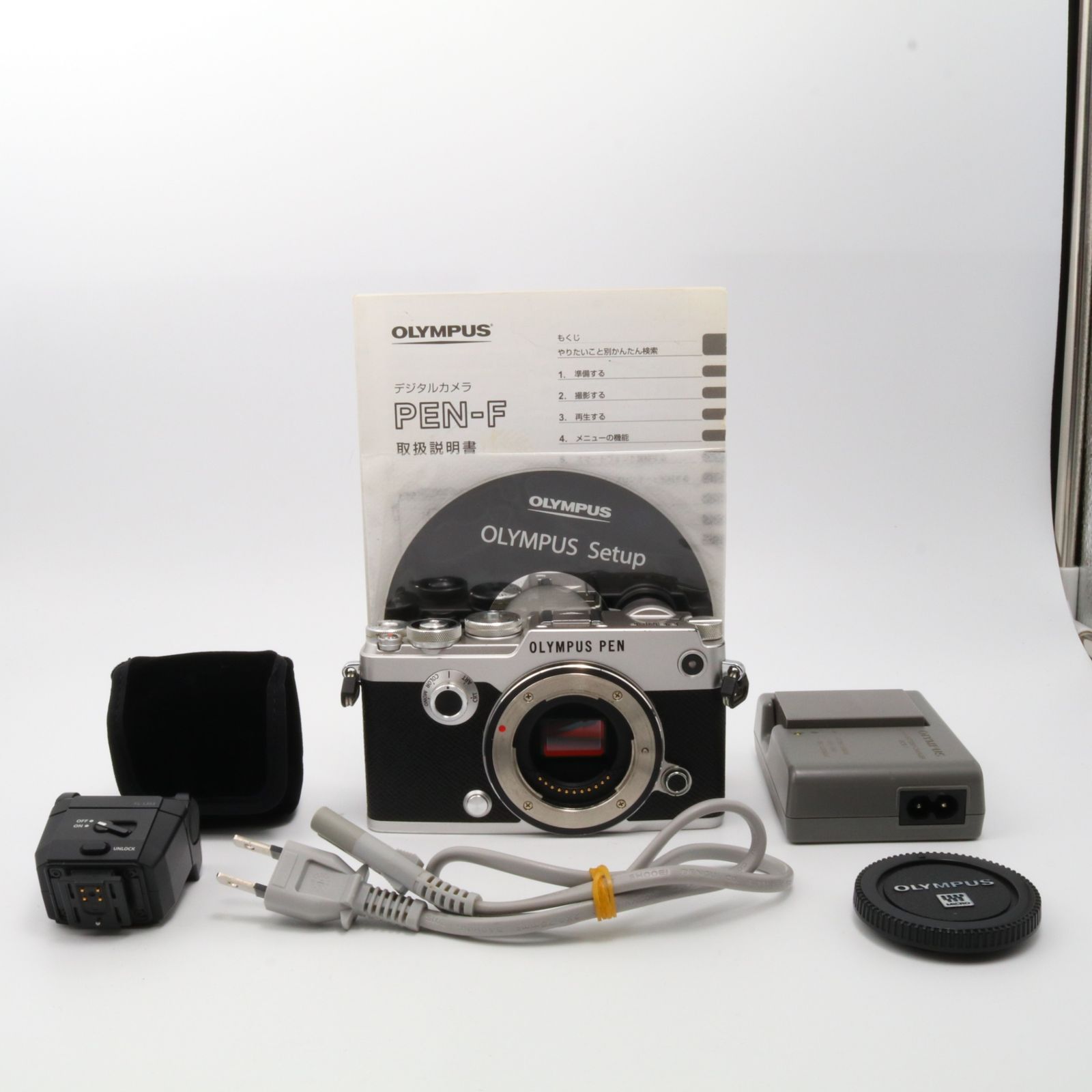 シャッター回数：100】OLYMPUS PEN-F ボディ シルバー 〔マイクロ