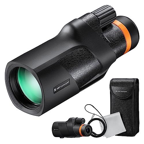 K&F CONCEPT 単眼鏡 12倍 高倍率12*50 カメラ三脚に接続インターフェース IP68防水 ウルトラクリア望遠鏡レンズ メガネ対応 | 高級プリズムBak4 小型軽量 バードウォッチング多層コーティング加工 スタースコープ 運動 398f22e7