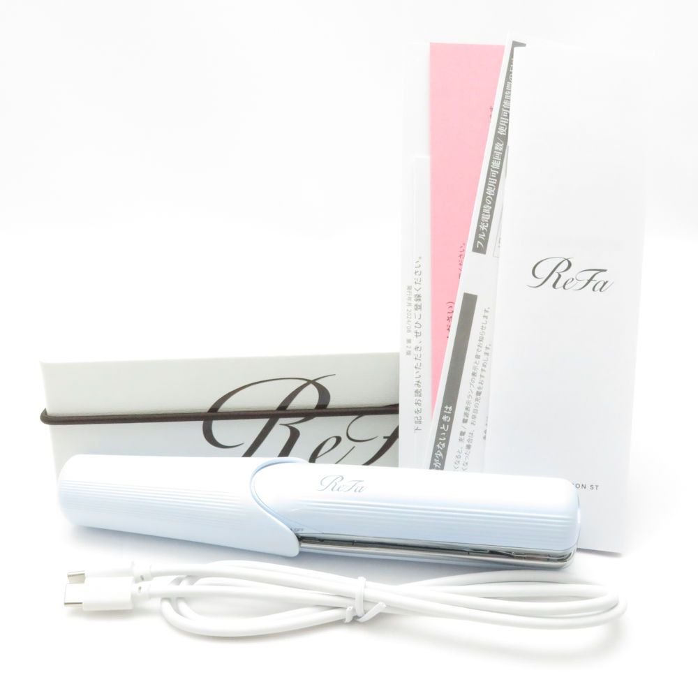美品 ReFa リファ RE-AS-02A フィンガーアイロン ST ストレートアイロン 充電式 コンパクト 持ち運び BK2343