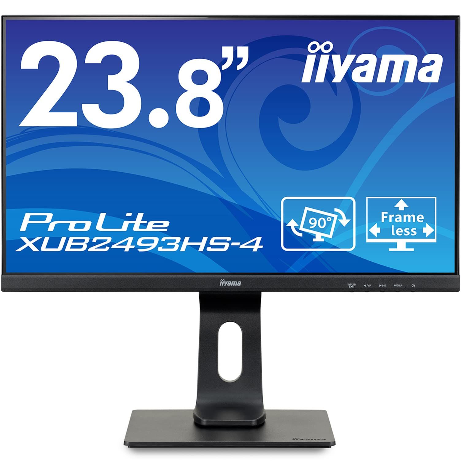 iiyama モニター ディスプレイ 23.8インチ フルHD IPS方式 高さ調整 DisplayPort HDMI D-Sub 全ケーブル付 3年保証 国内サポート XUB2493HS-B4