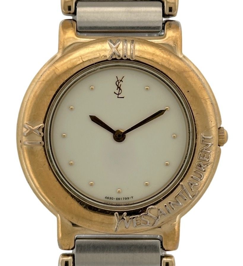 YVES SAINT LAURENT イヴ・サンローラン ヴィンテージ クォーツ 腕時計 ウォッチ 4620-E60957Y