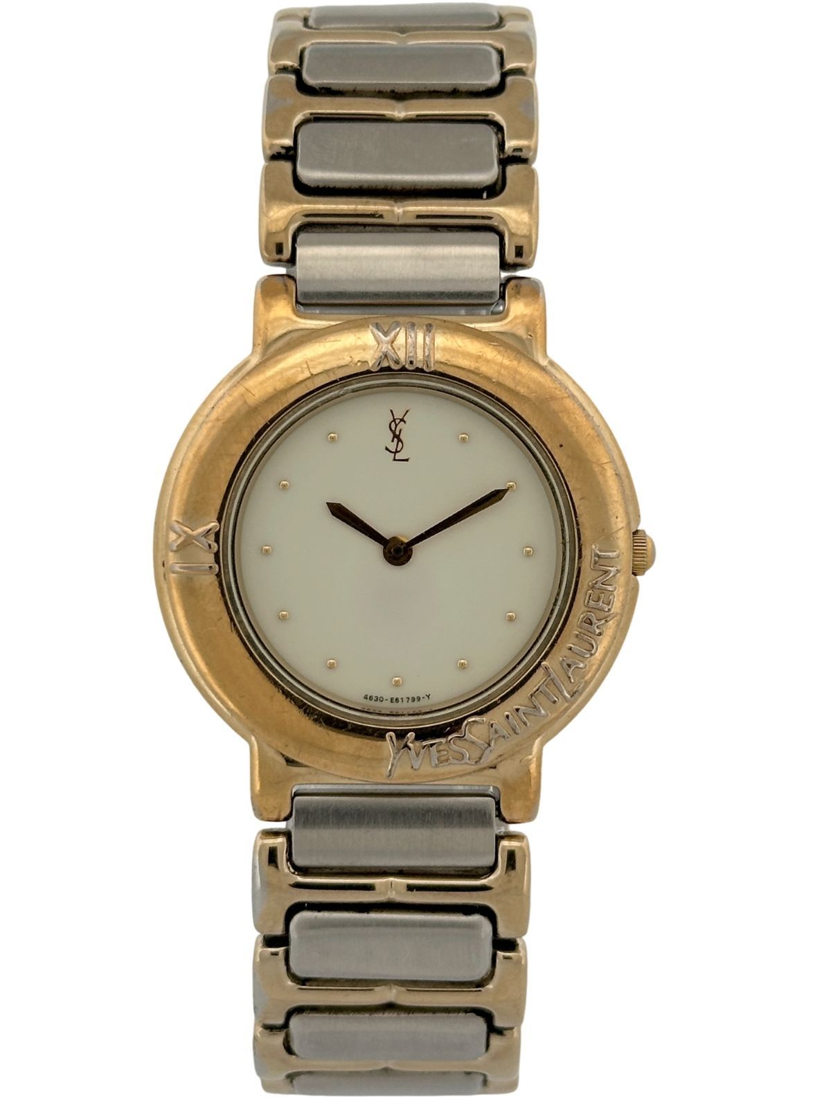 YVES SAINT LAURENT イヴ・サンローラン ヴィンテージ クォーツ 腕時計 ウォッチ 4620-E60957Y