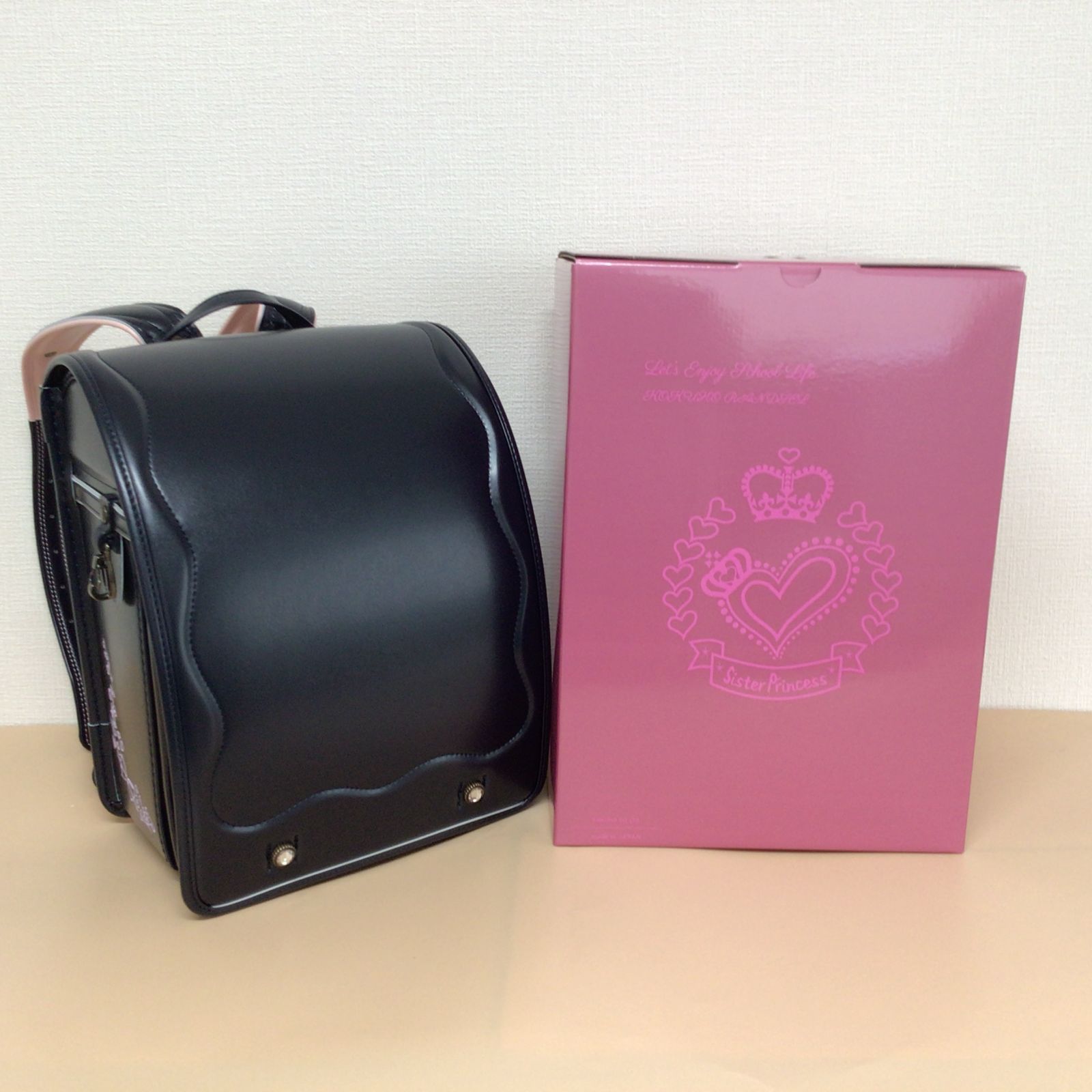 104 【新品】コクホー ランドセル シスタープリンセス HC9965 ブラック ピンク 黒 女の子 姫系 日本製 箱付