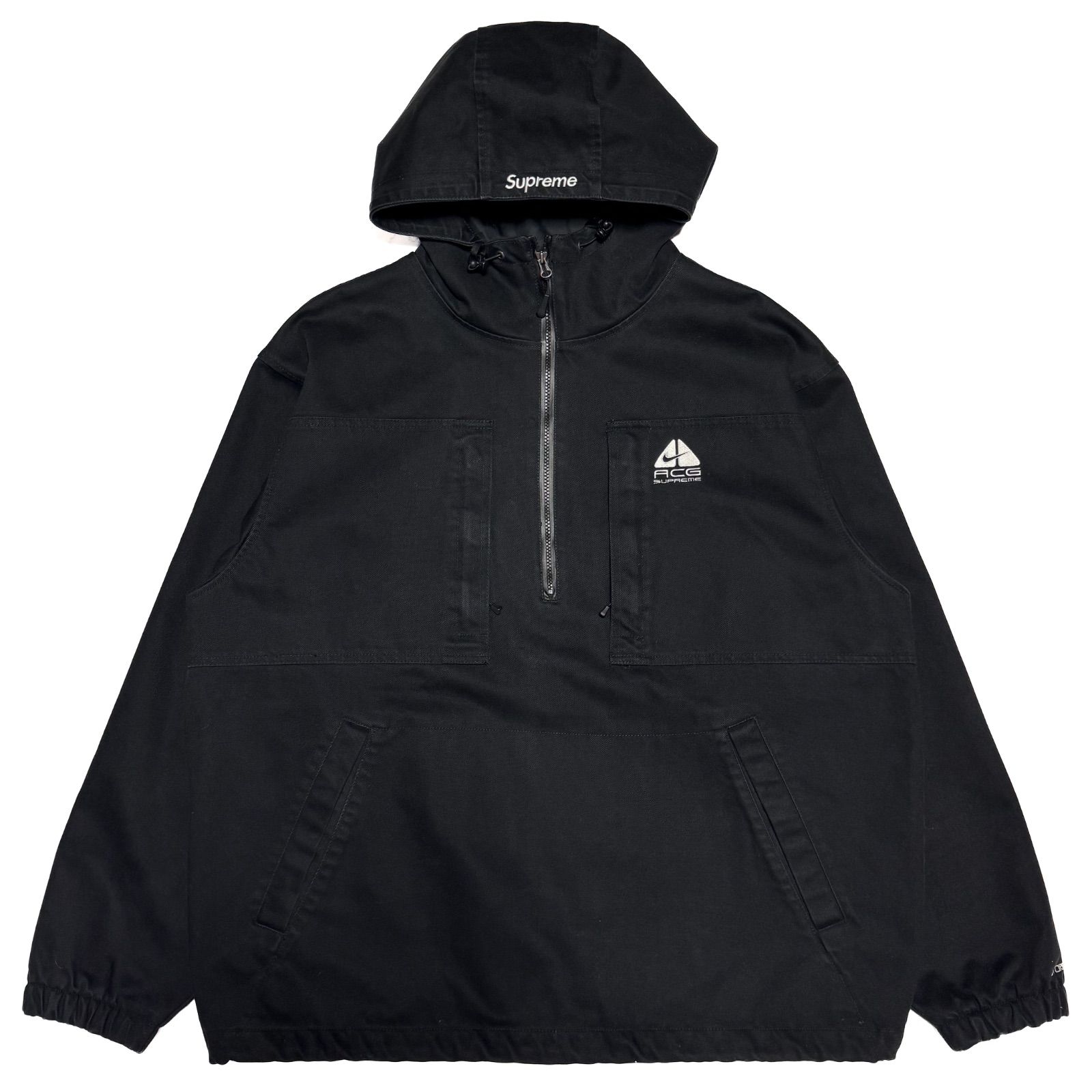 希少【SUPREME NIKE ACG シュプリーム ナイキ 【商品名】Denim Pullover デニム プルオーバー/ハーフジップ/ロゴ 刺繍/ジャケット パーカー/L