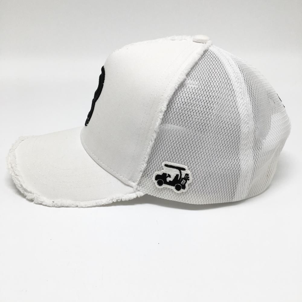 ヨシノリコタケ×ビームスゴルフ メッシュキャップ 白×黒 YOSHINORI