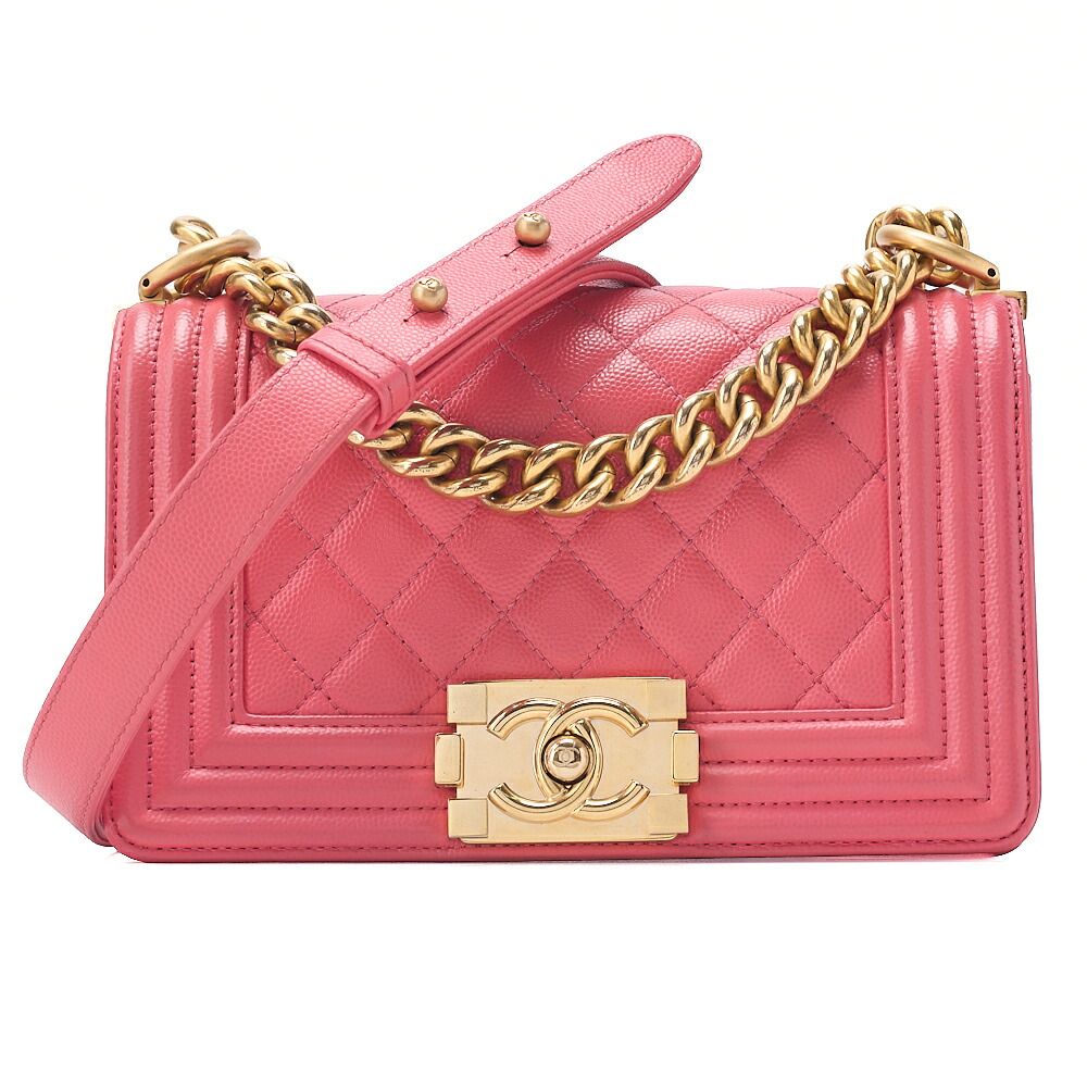 CHANEL シャネル キャビアスキン マトラッセ ボーイシャネル 20 チェーンショルダー ピング（ゴールド金具）レディースバッグ レディースショルダーバッグ ショルダーバッグ ハイブランド【中古】【送料無料】 238,500円