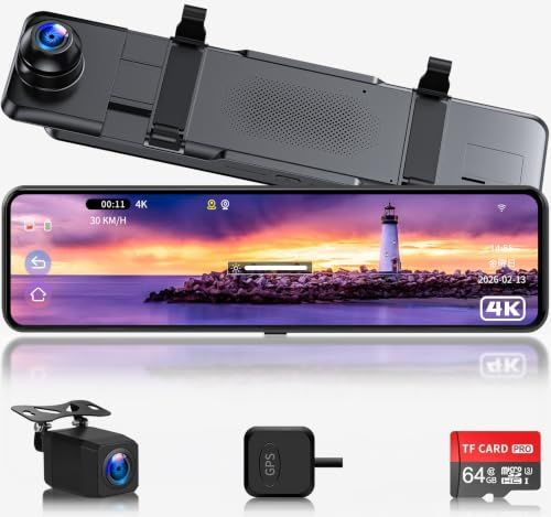 Changer V69 Pro ドライブレコーダー ミラー型 4K 11インチ 右カメラ 伸縮式フロントカメラ ADAS BSD LCA スマホ連携★m 67a744b9 14,805円