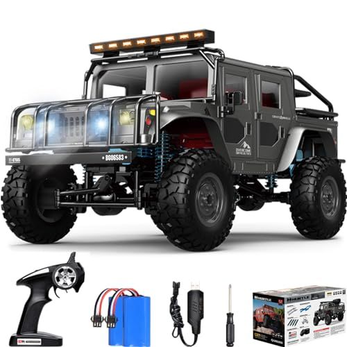 大型 ラジコンカー オフロード ジープ ラジコン 車 子供向け 1/12 4WD LED車灯 金属部品 RCカー 充電式 バッテリー2個付き 電動 おもちゃ 技適認証済み 男の子 誕生日 祝日 クリスマス プレゼント お祝い 贈り物 (黒色) 78673d9d