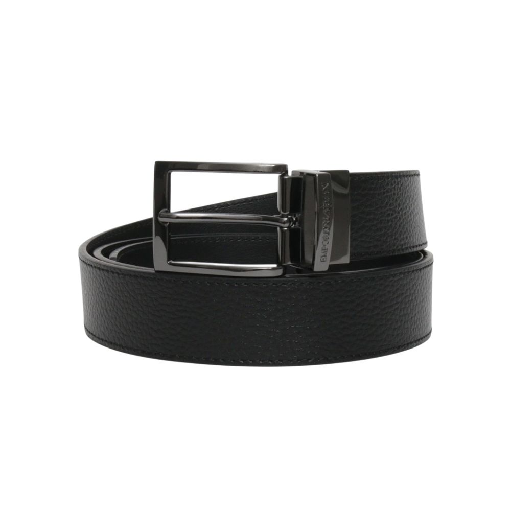 【ギフト対応可】エンポリオ アルマーニ EMPORIO ARMANI ベルト Reversible Leather Belt NERO リバーシブル 本革 牛革 ブラック メンズ 高級 おしゃれ 人気 ブランド 誕生日 記念 プレゼント ギフト 送料無料 16,245円