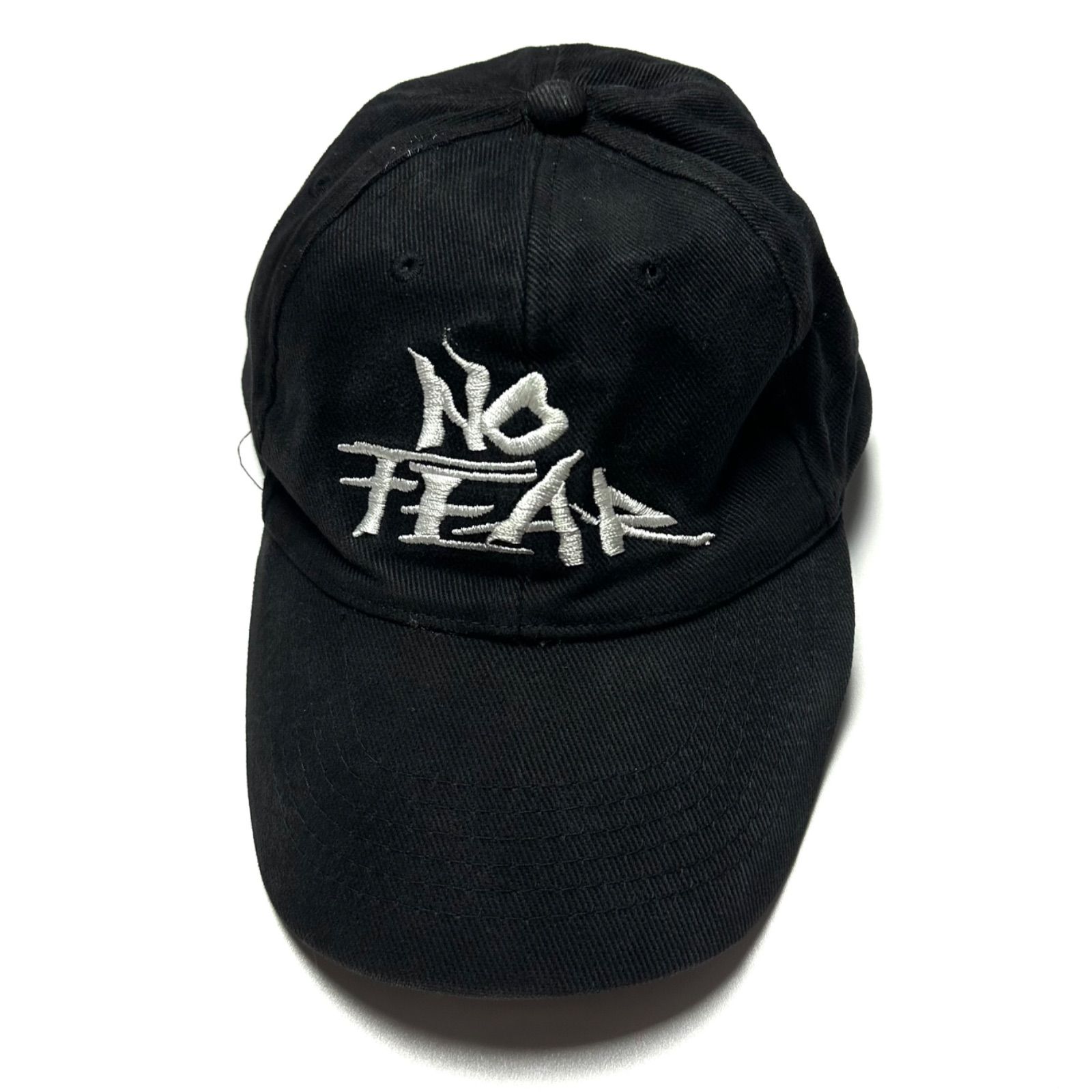 90s】【NO FEAR】ノーフィアー ホワイト刺繍 コットンキャップ