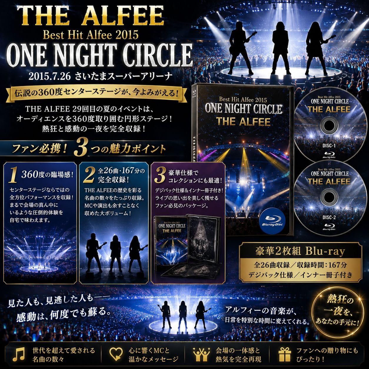 THE ALFEE ジ アルフィー 夏のイベント Best Hit Alfee 2015 ONE NIGHT
