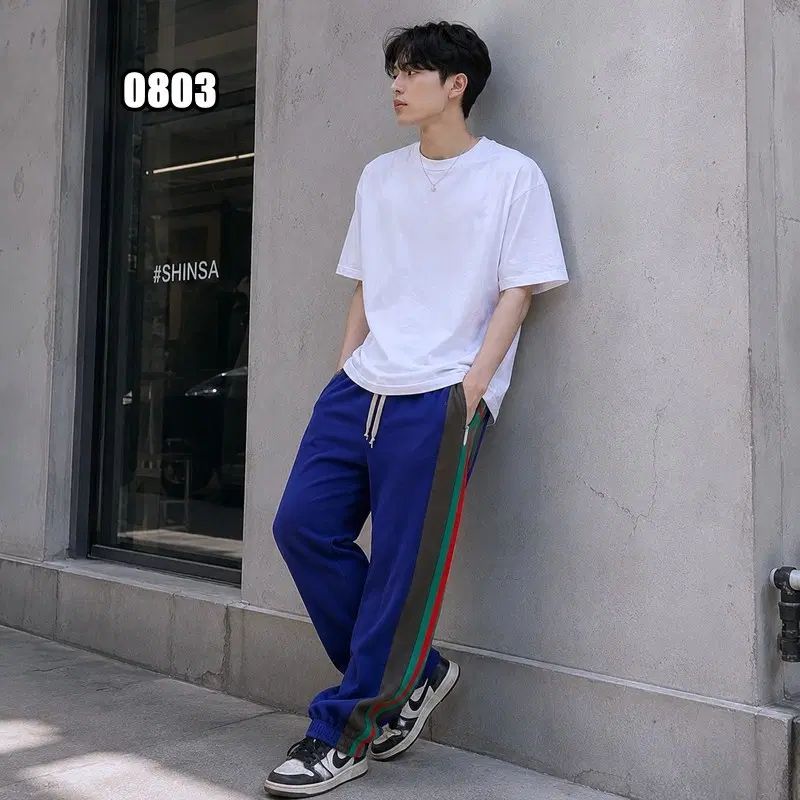 M グッチ 20SS ウェブ ストライプ カラー ブロック トラック パンツ BTS着用