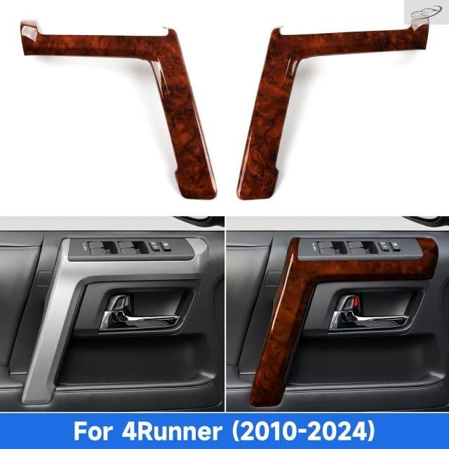 トヨタ 4Runner 2010-2024 用 車ドアアームレストパネル装飾ストリップ インテリアステッカー ABSトリムアクセサリー