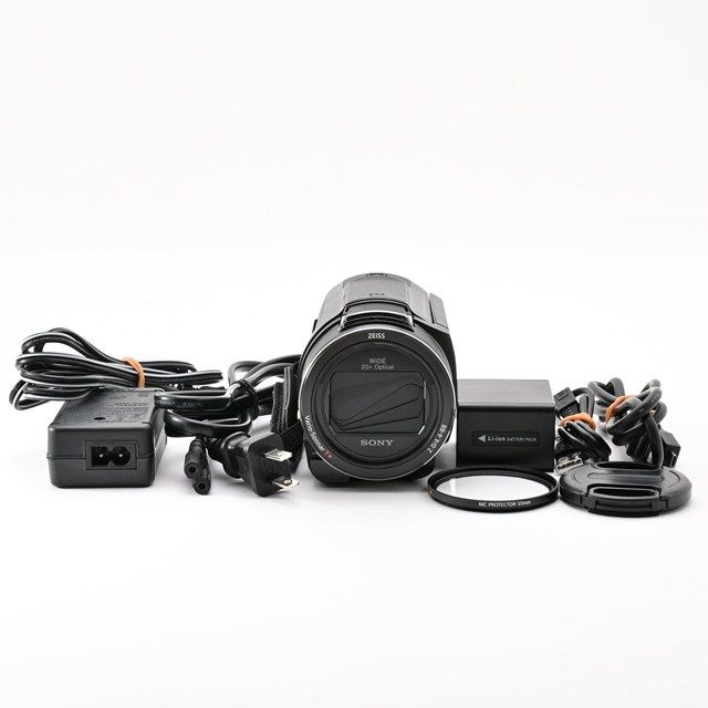 ＜美品＞ SONY Handycam FDR-AX45 B｜4Kビデオカメラ｜グリップベルト使用感あり｜外観美品｜動作良好 49,668円