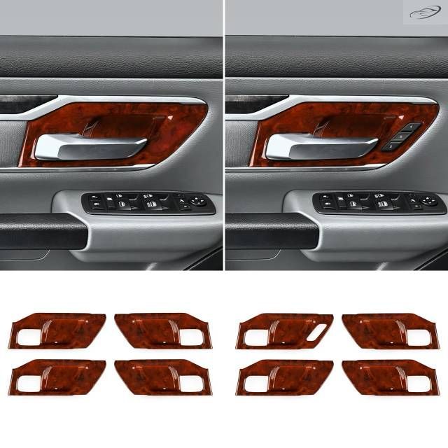 ダッジ RAM 1500 2019-2026 用ドアハンドルボウルパネルインテリアステッカーABS トリムアクセサリー