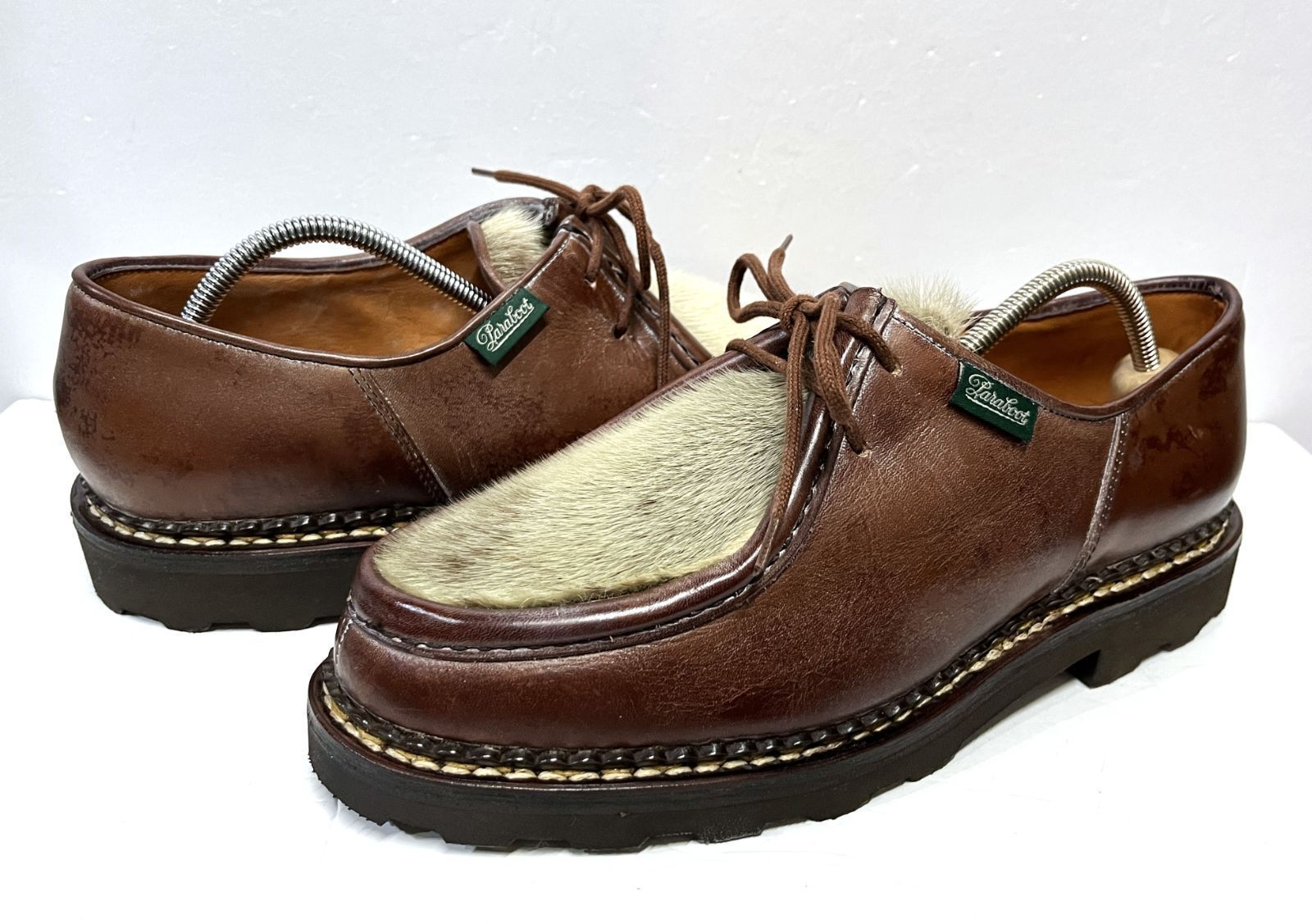 41.5(26.5cm)◆廃盤 デッドストック Paraboot｜パラブーツ ミカエル フォック チロリアンシューズ アザラシファー 革靴 KWY