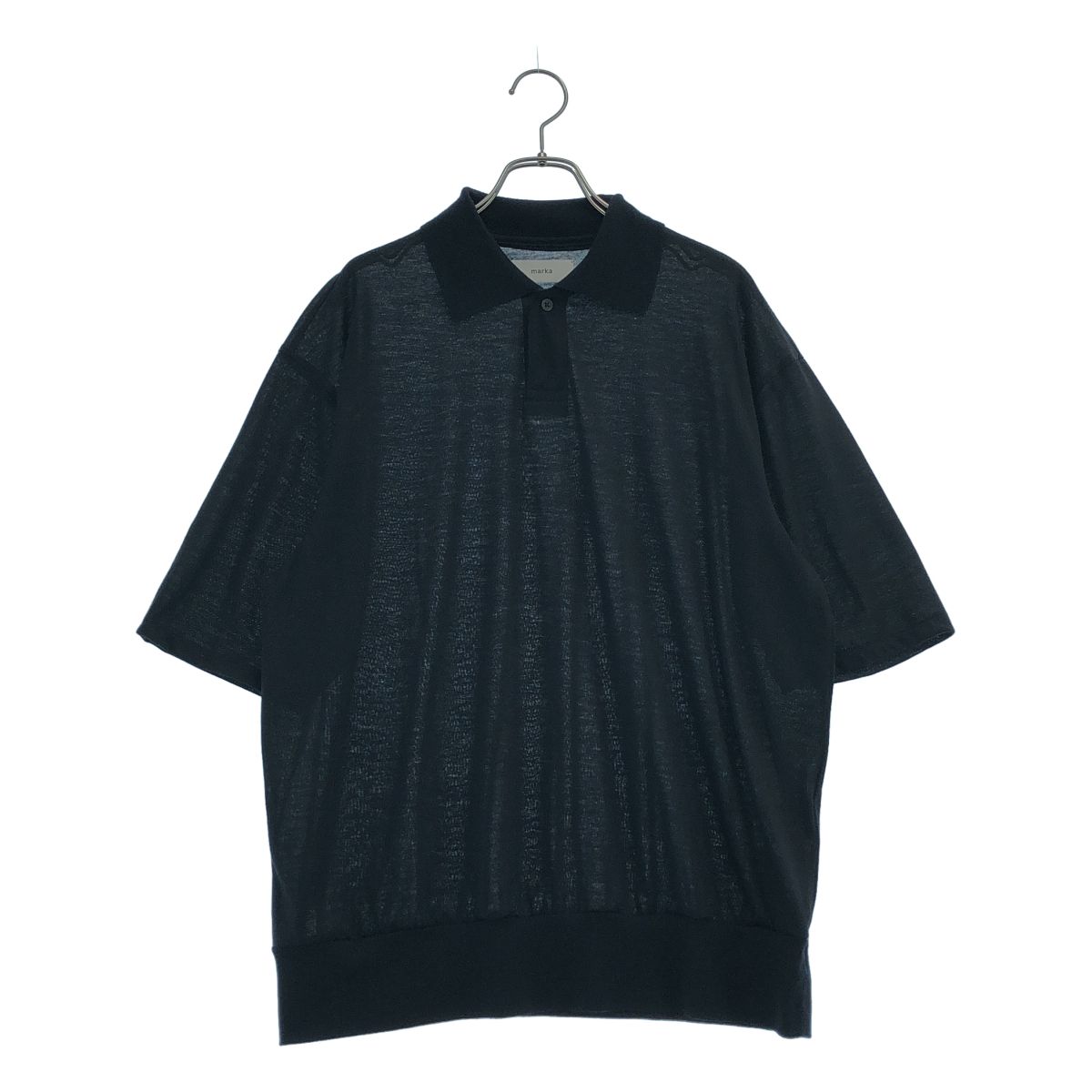 【美品】 marka / マーカ | 2026SS | ONE BUTTON POLO TEE S/S Tシャツ_半袖 | 2 | ブラック | メンズ