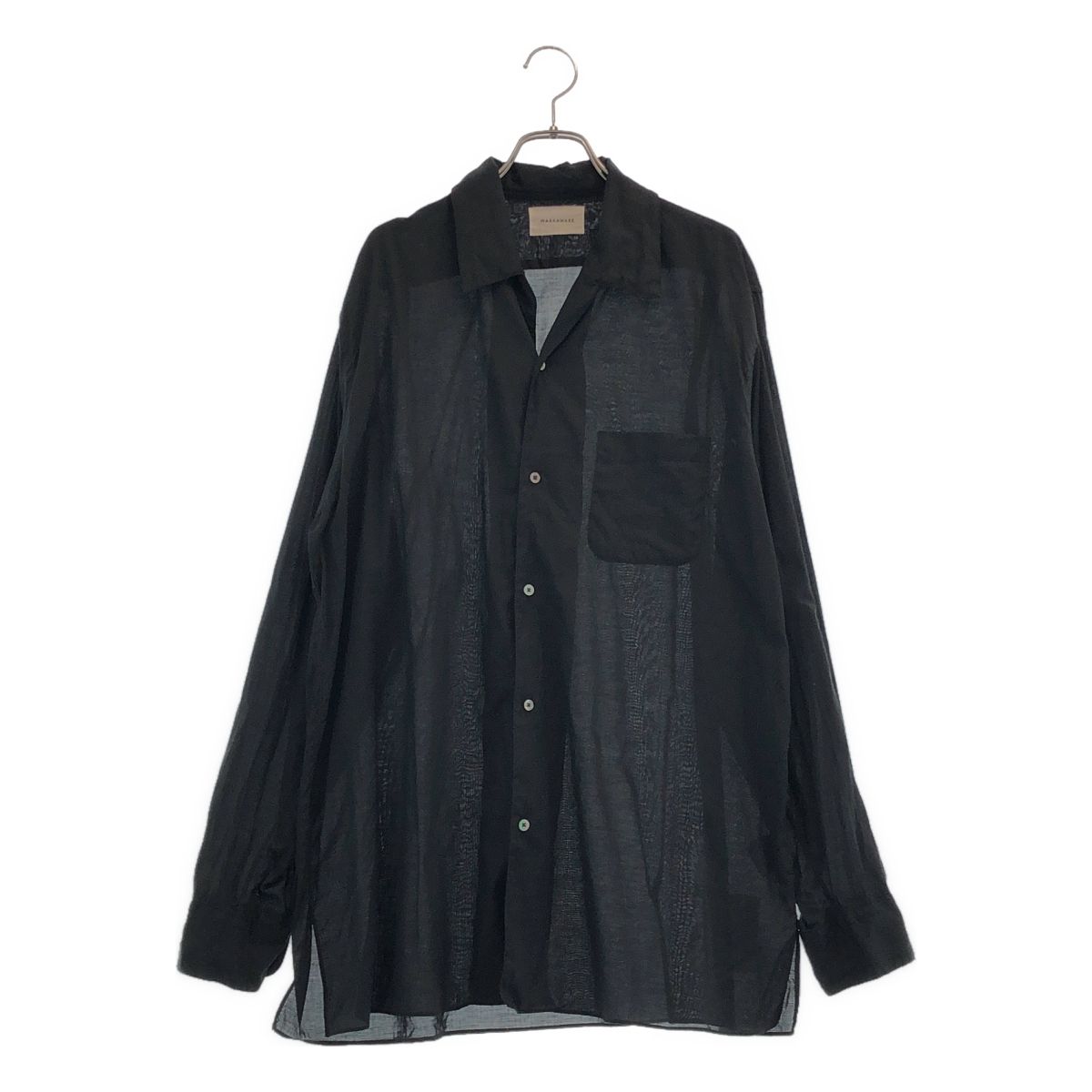 MARKAWARE / マーカウェア | 2026SS | ITALIAN OPEN COLLAR SHIRT シャツ_長袖 | 2 | ブラック | メンズ